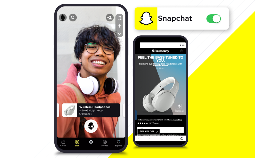 Quote image devices mobile storefront snapchat skullcandy