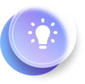 Ui component icon lightbulb idea purple gradient circle