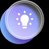 Ui component icon lightbulb idea purple gradient circle