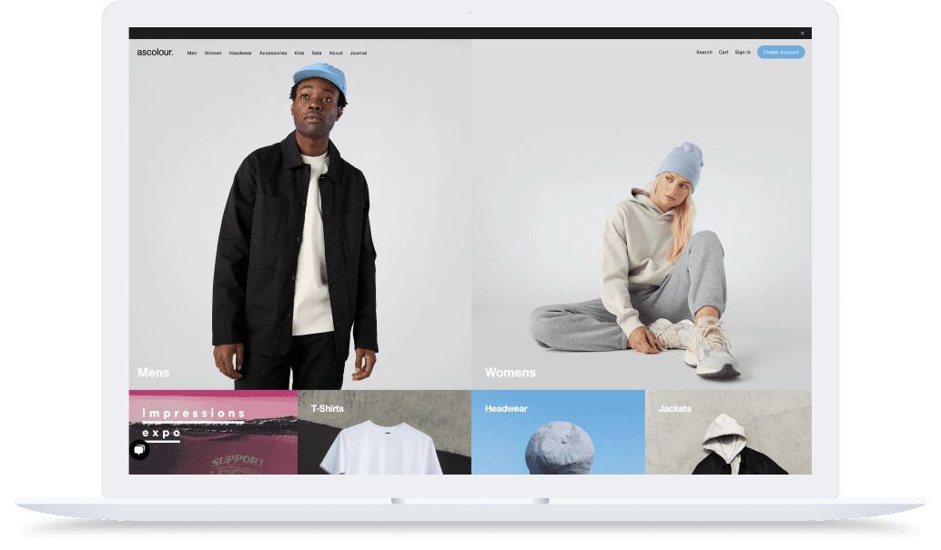 open laptop showing AS colour